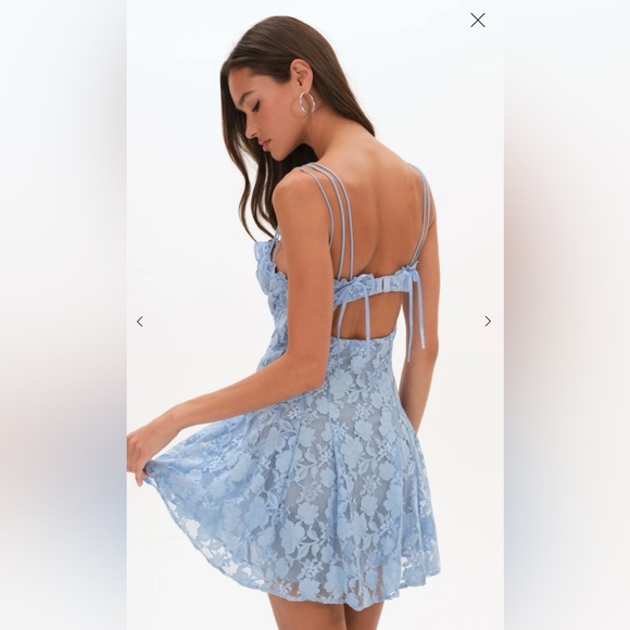 NWOT For Love & Lemons Kate Blue Dress - Picture 2 of 5